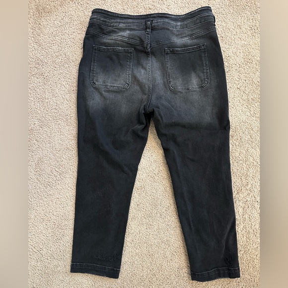 Anthropologie Pilcro and the Letterpress Straight Leg Gray Black Jeans 32 - Picture 7 of 11